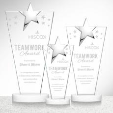 Mantella Chrome Star Fagan Polygon Crystal Trophy - Star Trophies