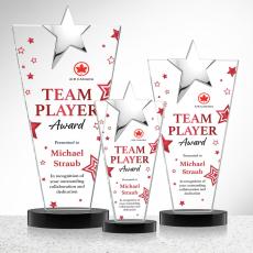 Mantella Chrome Star Full Color Black Polygon Crystal Trophy - Trophies