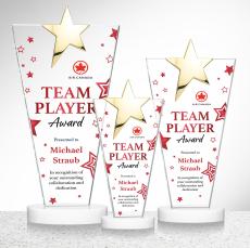 Mantella Gold Star Full Color Fagan Polygon Crystal Trophy - Trophies