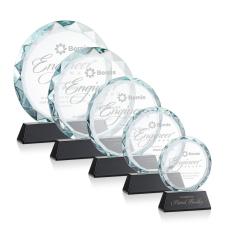 Linares Black Circle Crystal Trophy - Crystal Trophies