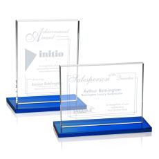 Roach Blue Rectangle Crystal Trophy - Crystal Trophies