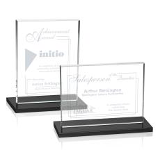 Roach  Black (Horiz) Rectangle Crystal Trophy - Crystal Trophies
