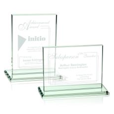 Roach Jade Rectangle Glass Trophy - Employee Awards