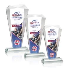 Small Full Color Peaks Crystal Trophy - Custom Trophies