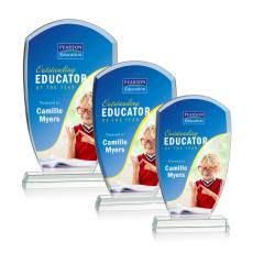 Crowe Full Color Peaks Crystal Trophy - Custom Trophies
