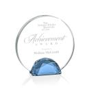 Duffy Sky Blue Circle Crystal Trophy