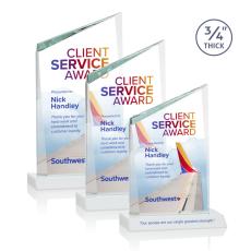 Brito Full Color Fagan Peaks Crystal Trophy - Custom Trophies