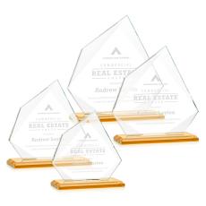 Hoang Amber Peaks Crystal Trophy - Crystal Trophies