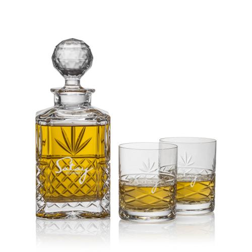 Custom Barware Glasses - Decanters - Pelham Decanter Set