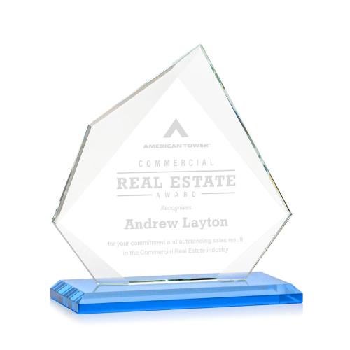 Awards and Plaques - Crystal Trophies - Hoang Sky Blue Peaks Crystal Trophy