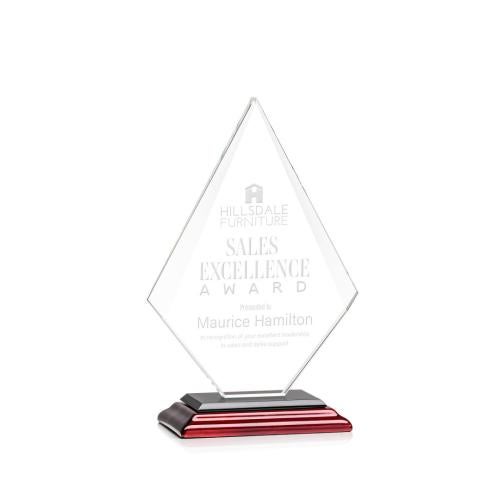 Awards and Plaques - Crystal Trophies - Lujan Wood Crystal Trophy
