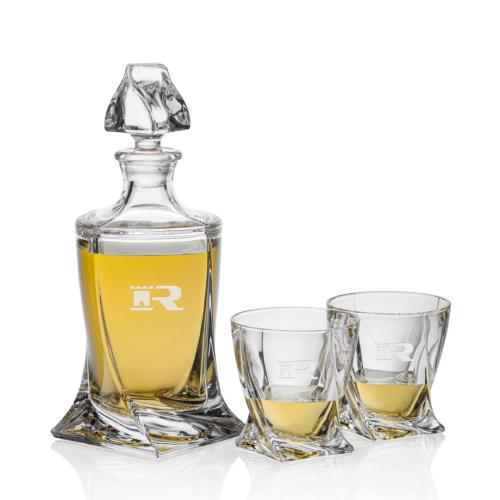 Custom Barware Glasses - Decanters - Tatum Decanter Set