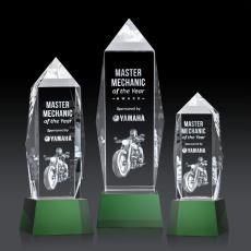 Navarro on Base 3D - Green - Crystal Trophies