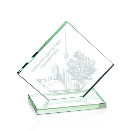Awards and Plaques - Glass Trophies - Argueta Jade Glass Trophy