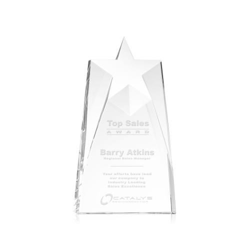 Awards and Plaques - Crystal Trophies - Hutchins Star Crystal Trophy
