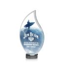 McCoy Full Color Flame Crystal Trophy