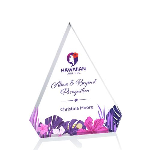 Awards and Plaques - Crystal Trophies - Manning Diamond Full Color Crystal Trophy