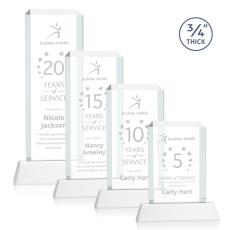 Carey on Helton Fagan Rectangle Crystal Trophy - Crystal Trophies