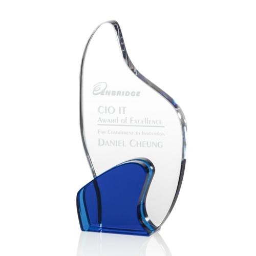 Awards and Plaques - Crystal Trophies - Banks Flame Crystal Trophy