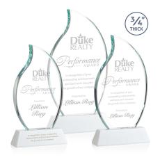 Employee Gifts - Summers on Helton Base Fagan Flame Crystal Trophy