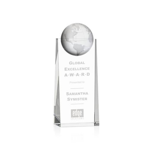 Awards and Plaques - Crystal Trophies - Kruse Globe Crystal Trophy