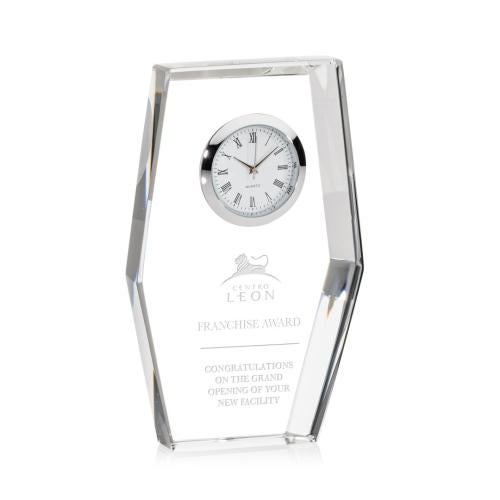 Awards and Plaques - Crystal Trophies - Crystal Clocks - Layton Clock