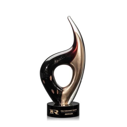 Awards and Plaques - Glass Trophies - Art Glass Trophies - Dickey Unique Glass Trophy