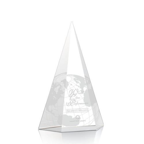 Awards and Plaques - Crystal Trophies - Carpenter Peak Pyramid Crystal Trophy