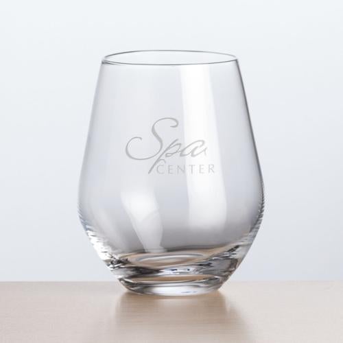 Custom Barware Glasses - Wine Glasses - Stahl Stemless Wine - Deep Etch