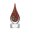 Richmond Clear Tear Drop Glass Trophy