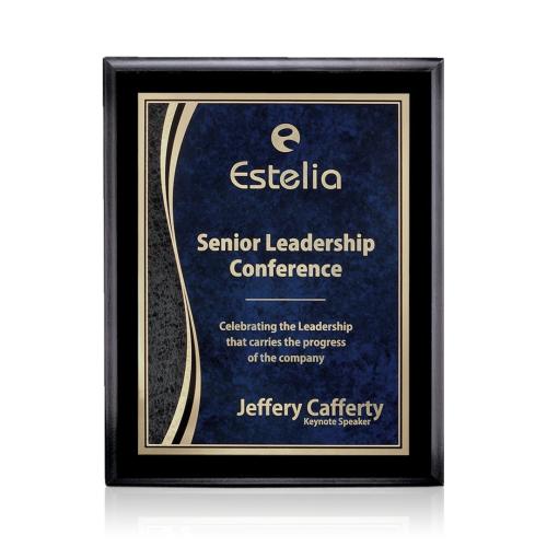 Awards and Plaques - Wall Plaque Awards - Enriquez Stark - Black/Blue