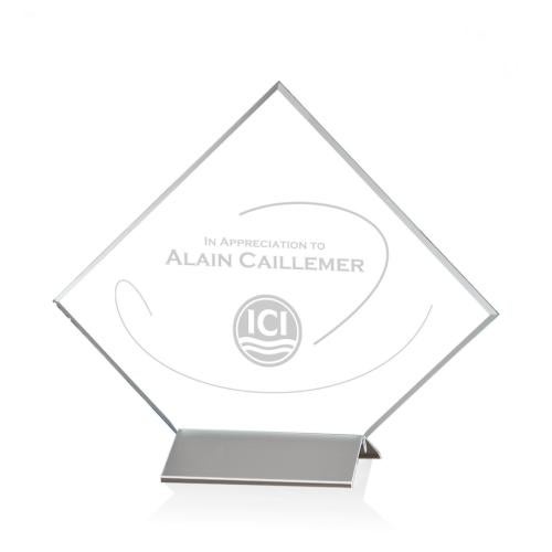 Awards and Plaques - Crystal Trophies - Prater Silver Crystal Trophy
