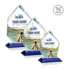 Boone Ice Peak Full Color Blue Peaks Crystal Trophy - Custom Trophies