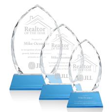 Grossman on Helton Sky Blue Peaks Crystal Trophy - Crystal Trophies