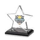 Gamboa Star Full Color Black Crystal Trophy