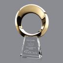 North Gold Circle Crystal Trophy