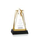Hammer Star On Base Gold Acrylic Trophy