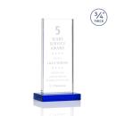 Prieto Blue Rectangle Crystal Trophy