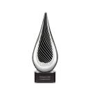 Santana Black Tear Drop Glass Trophy
