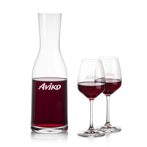Custom Barware Glasses - Carafes - Dennis Carafe & Burrell Wine