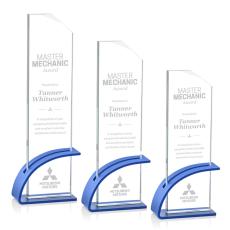 Alvarado Blue Rectangle Crystal Trophy - Crystal Trophies