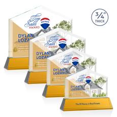 Realtor Full Color on Helton Amber Peaks Crystal Trophy - Custom Trophies