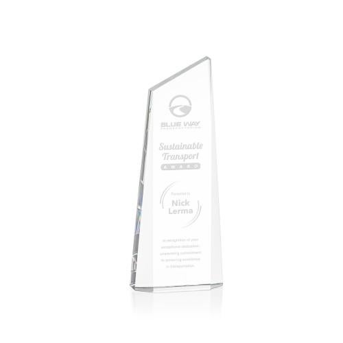 Awards and Plaques - Crystal Trophies - Bishop Tower Peaks Crystal Trophy