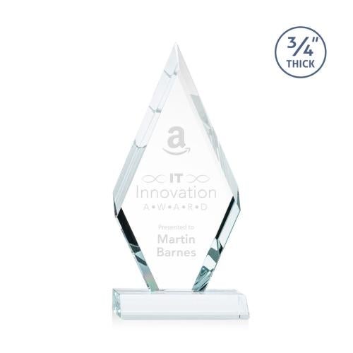 Awards and Plaques - Crystal Trophies - Richmond Clear Crystal Trophy