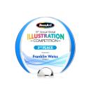 Stanton Full Color Blue Circle Crystal Trophy