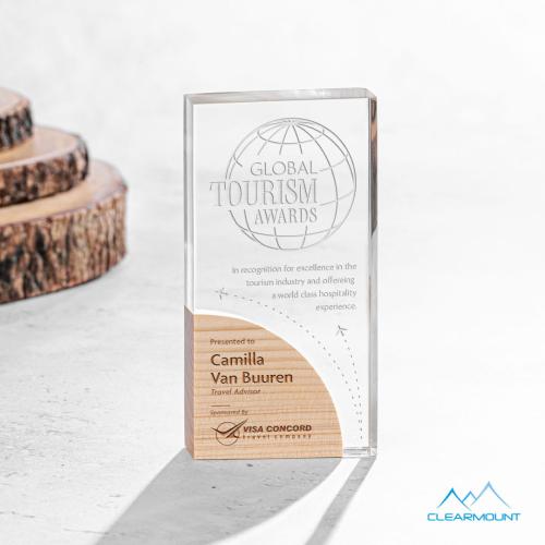 Awards and Plaques - Acrylic Trophies - Nuage Rectangle Wood Trophy