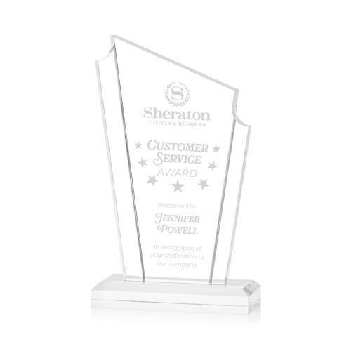 Awards and Plaques - Acrylic Trophies - Villegas Clear Peaks Acrylic Trophy