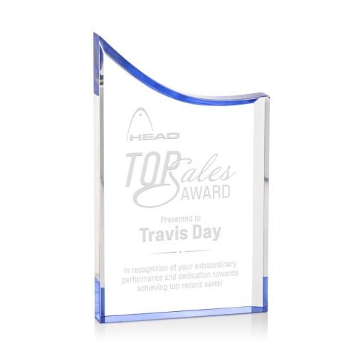 Awards and Plaques - Acrylic Trophies - Tyler Blue Peaks Acrylic Trophy