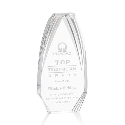 Awards and Plaques - Acrylic Trophies - Lantana Clear Polygon Acrylic Trophy