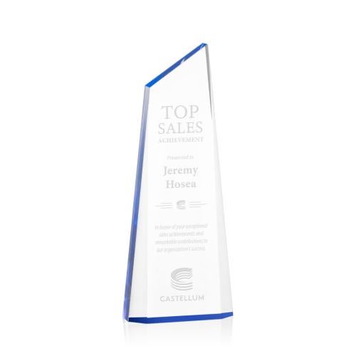 Awards and Plaques - Acrylic Trophies - Delaney Blue Peaks Acrylic Trophy